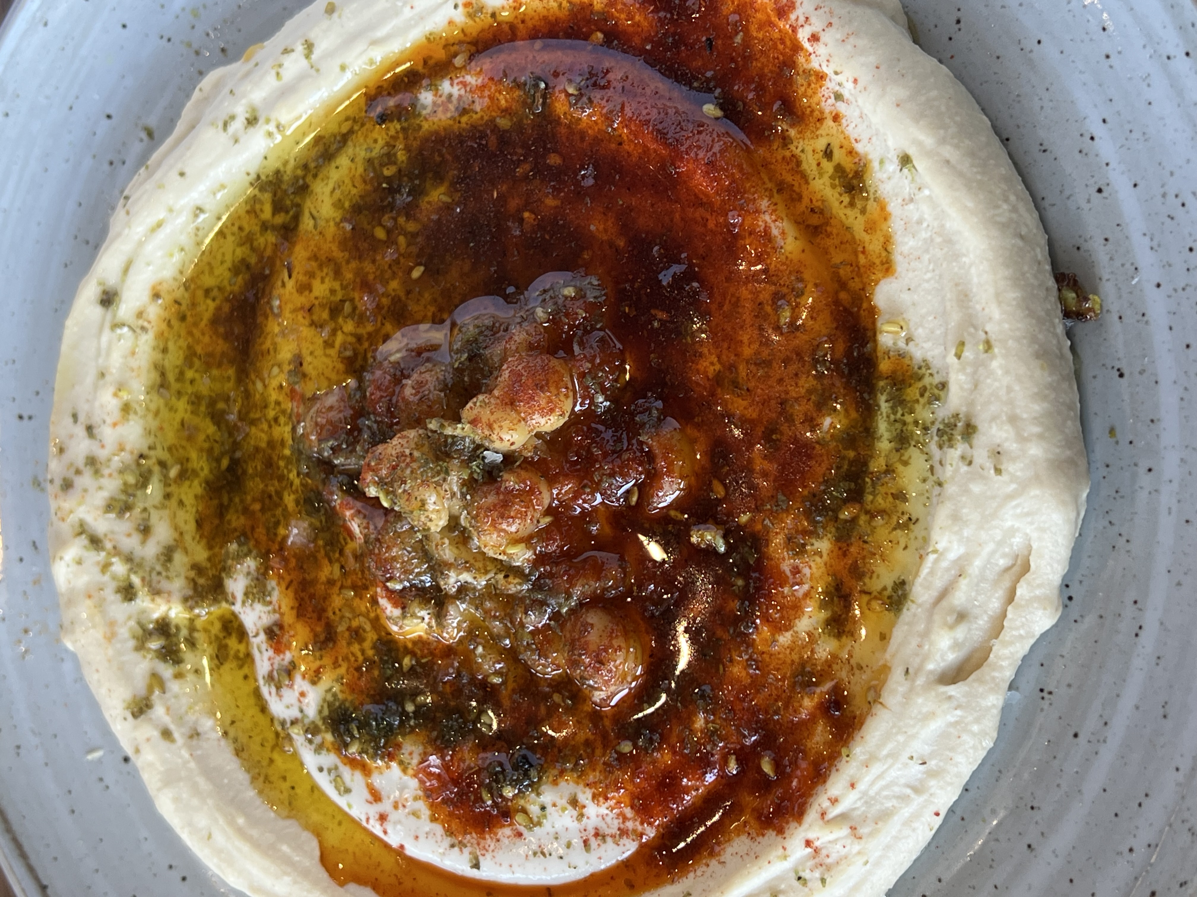 House-made hummus with herbs and spiced oil